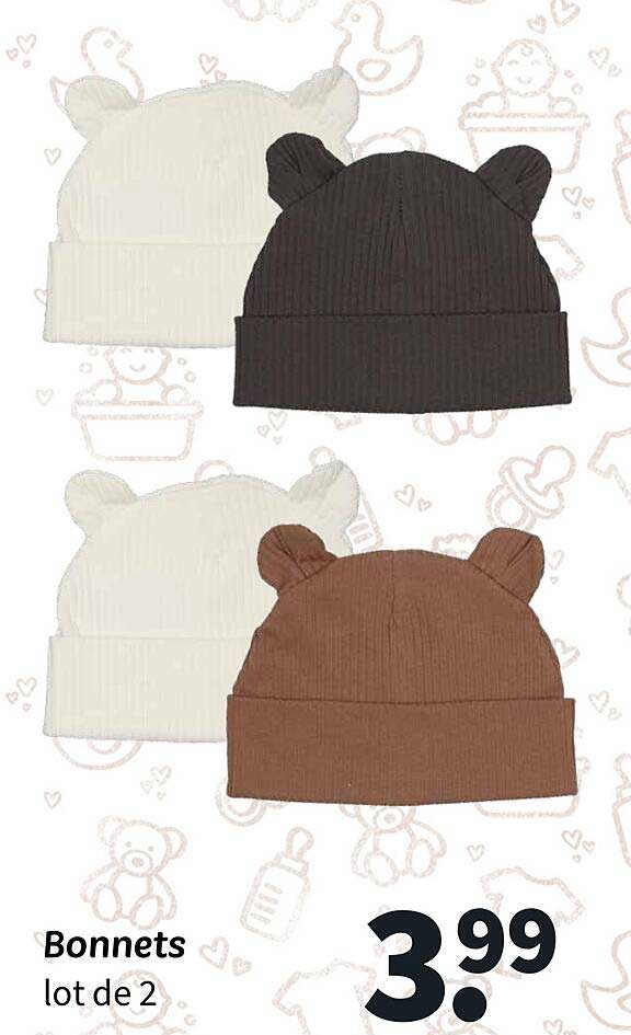Bonnets lot de 2