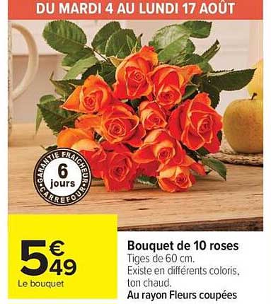 Bouquet de 10 roses