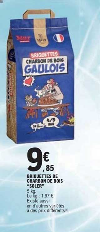 BRIQUETTES DE CHARBON DE BOIS "SOLER"