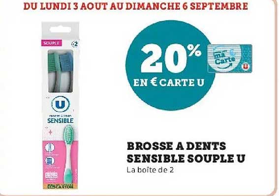 BROSSE A DENTS SENSIBLE SOUPLE U