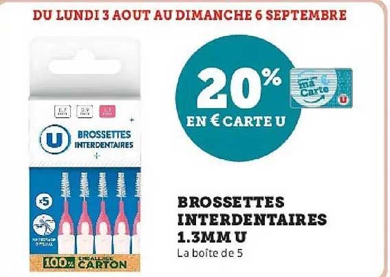 BROSSETTES INTERDENTAIRES 1.3MM U