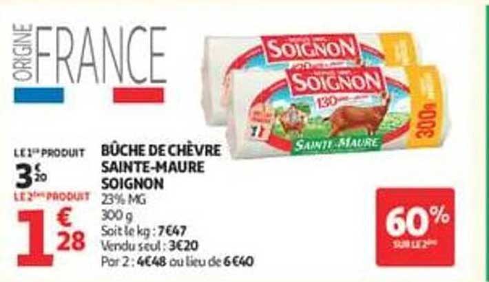 BÛCHE DE CHÈVRE SAINTE-MAURE SOIGNON