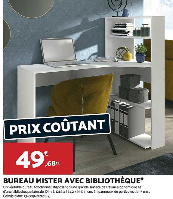 BUREAU MISTER AVEC BIBLIOTHÈQUE*