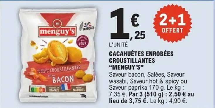 CACAHUÈTES ENROBÉES CROUSTILLANTES “MENGUY’S”