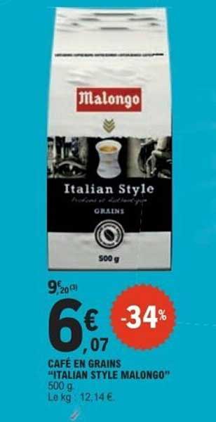 CAFÉ EN GRAINS "ITALIAN STYLE MALONGO"