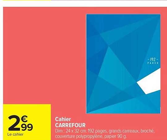 Cahier CARREFOUR