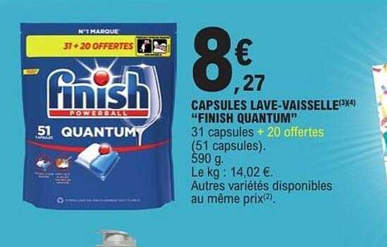 CAPSULES LAVE-VAISSELLE "FINISH QUANTUM"