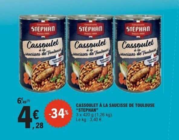 CASSOULET À LA SAUCISSE DE TOULOUSE "STEPHAN"
