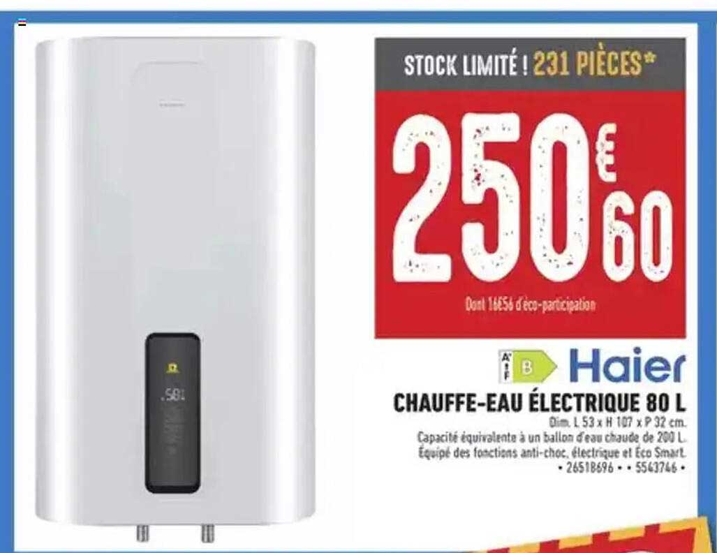 CHAUFFE-EAU ÉLECTRIQUE 80 L