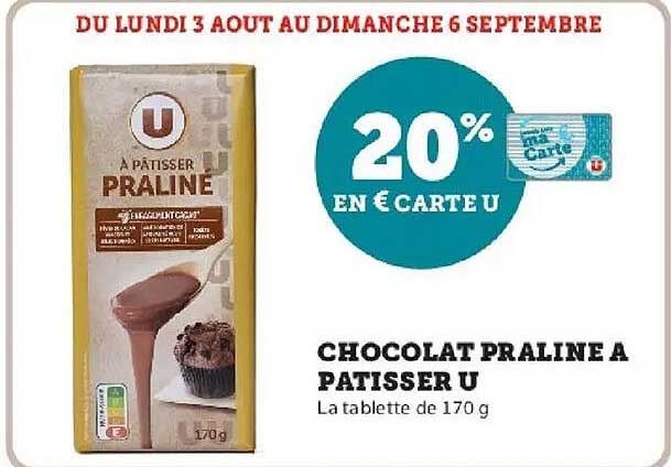CHOCOLAT PRALINE A PATISSER U