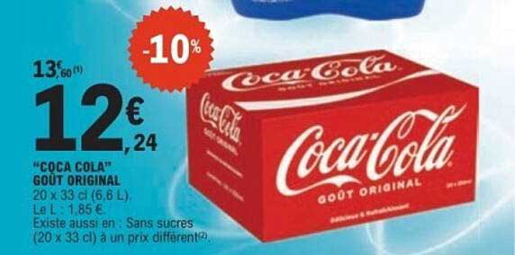 COCA COLA GOÛT ORIGINAL 20 x 33 cl (6,6 L)