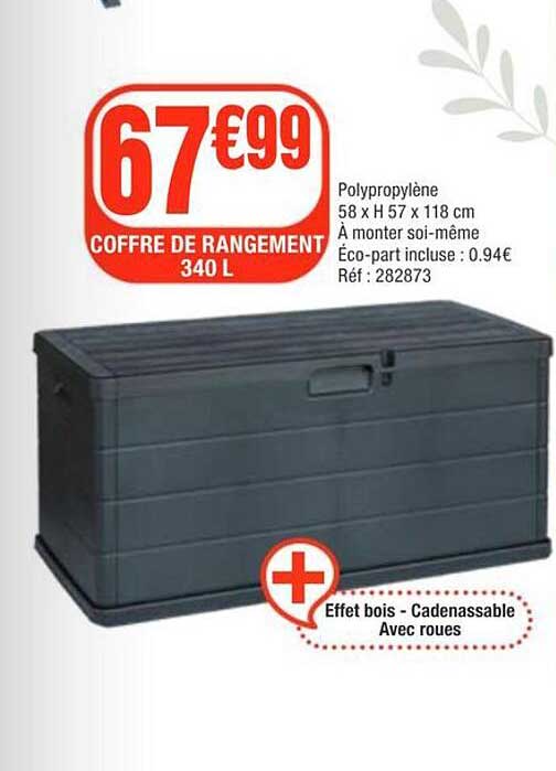 COFFRE DE RANGEMENT 340 L