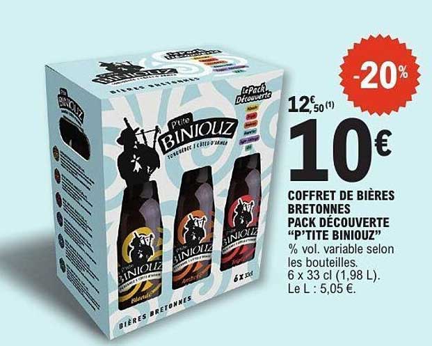 COFFRET DE BIÈRES BRETONNES PACK DÉCOUVERTE “P’TITE BINIOUZ”