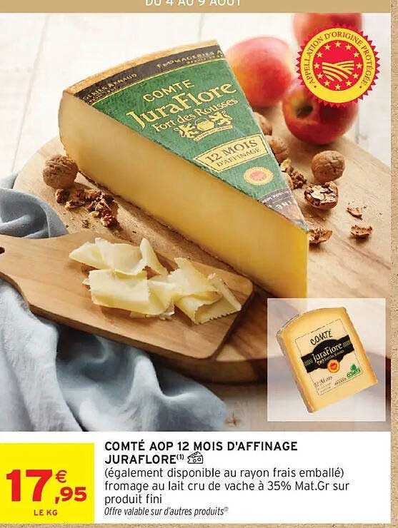 COMTÉ AOP 12 MOIS D'AFFINAGE JURAFLORE