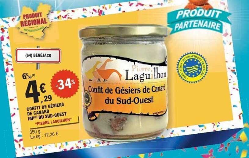 Confit de gésiers de canard IGP du Sud-Ouest "PIERRE LAGUILHON"