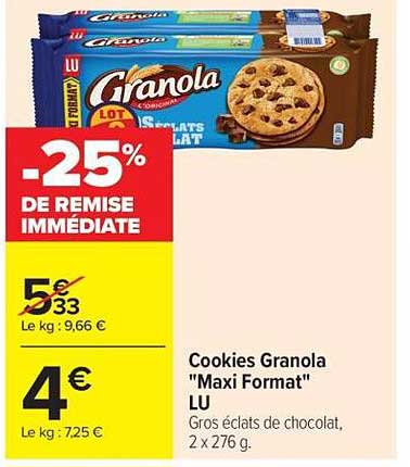 Cookies Granola "Maxi Format" LU