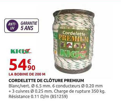 CORDELETTE DE CLÔTURE PREMIUM