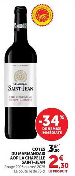 COTES DU MARMANDAIS AOP LA CHAPELLE SAINT-JEAN