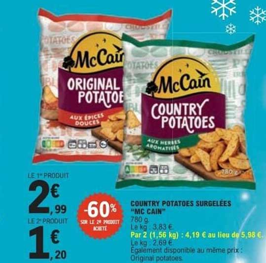 Country Potatoes surgelées "Mc Cain"