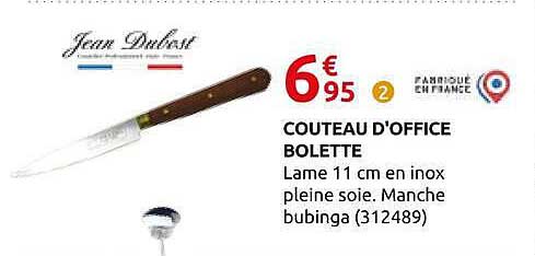 COUTEAU D'OFFICE BOLETTE