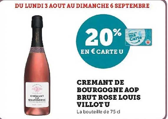 CREMANT DE BOURGOGNE AOP BRUT ROSE LOUIS VILLOT U