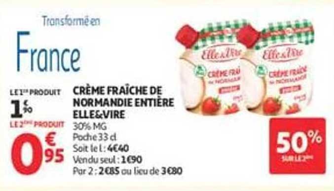 CRÈME FRAÎCHE DE NORMANDIE ENTIÈRE ELLE&VIRE