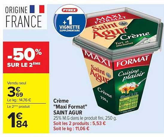 Crème "Maxi Format" SAINT AGUR