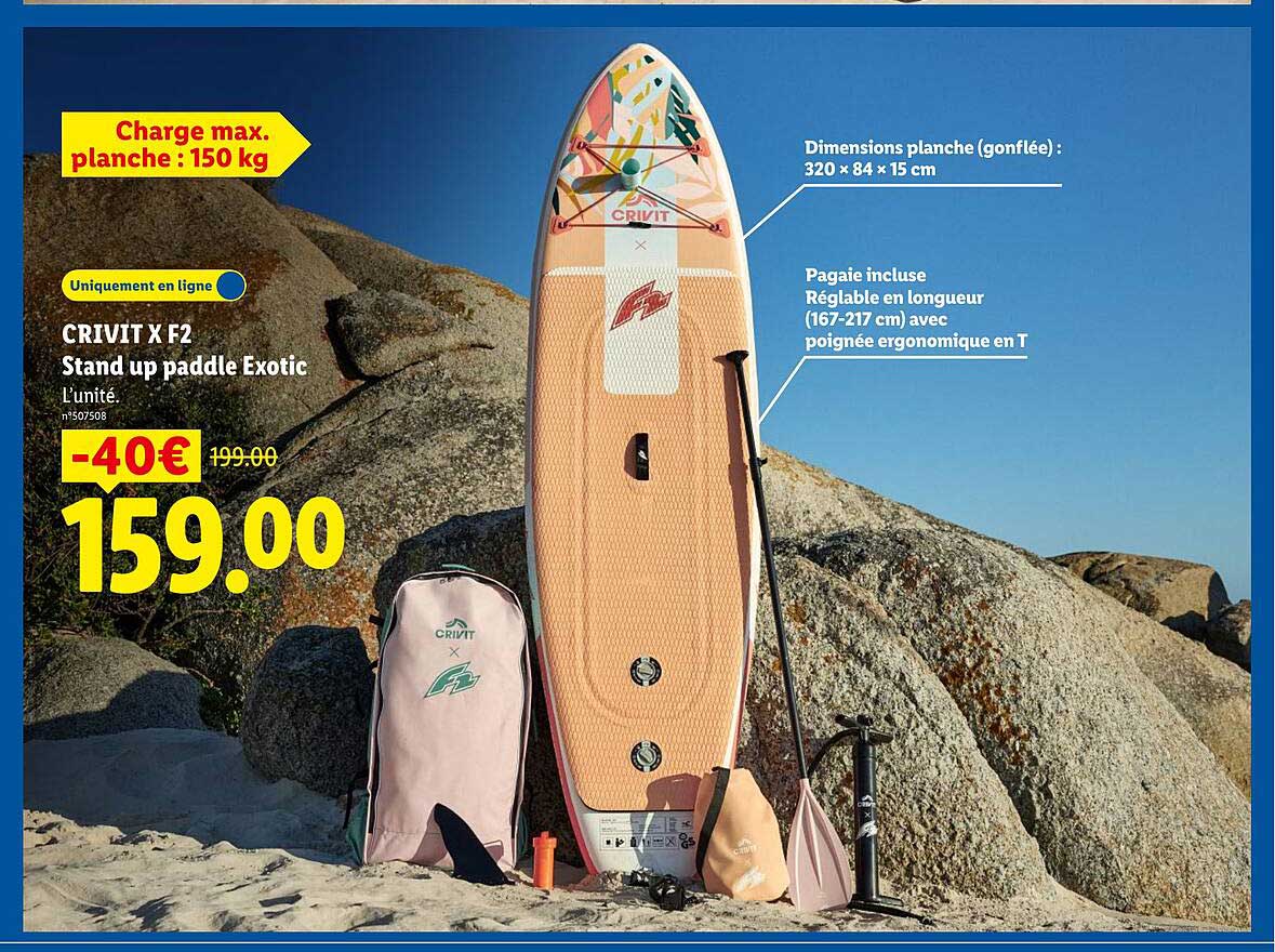 CRIVIT X F2 Stand up paddle Exotic
