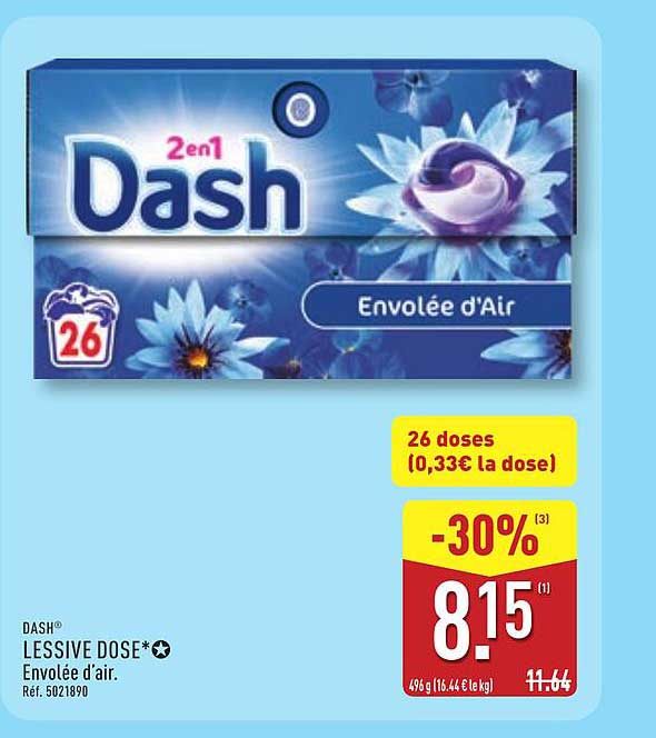 Dash Lessive dose* Envolée d’air