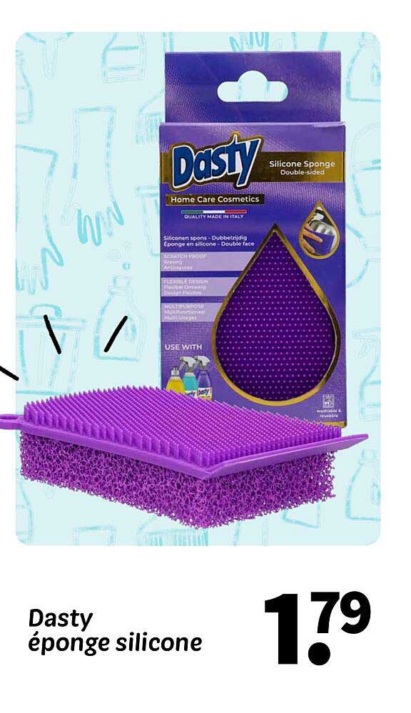Dasty éponge silicone