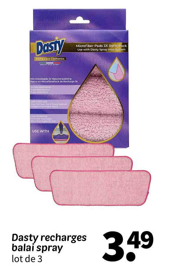 Dasty recharges balai spray lot de 3