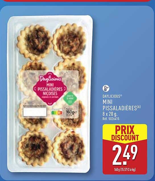 DAYLICIOUS MINI PISSALADIÈRES(A) 8 x 20 g. Réf. 5026415