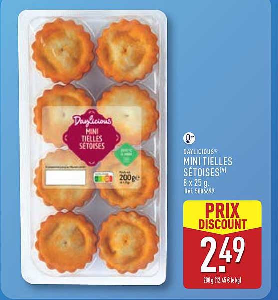 DAYLICIOUS® MINI TIELLES SÉTOISES(A) 8 x 25 g. Réf. 5064699
