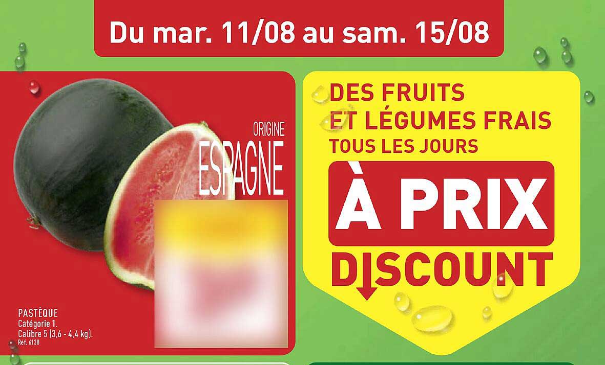 DES FRUITS ET LÉGUMES FRAIS TOUS LES JOURS À PRIX DISCOUNT