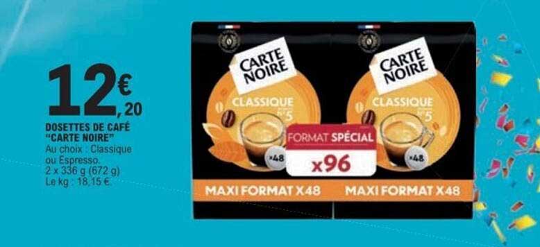 DOSETTES DE CAFÉ “CARTE NOIRE”