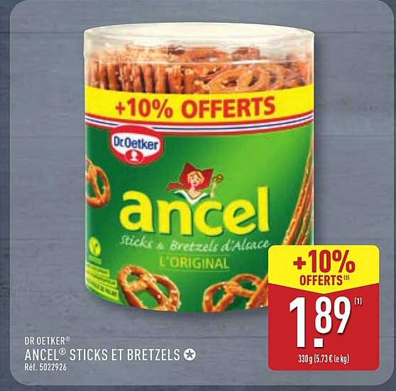 DR OETKER ANCEL STICKS ET BRETZELS