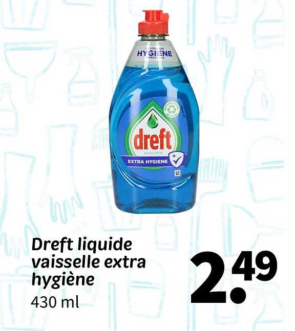 Dreft liquide vaisselle extra hygiène 430 ml
