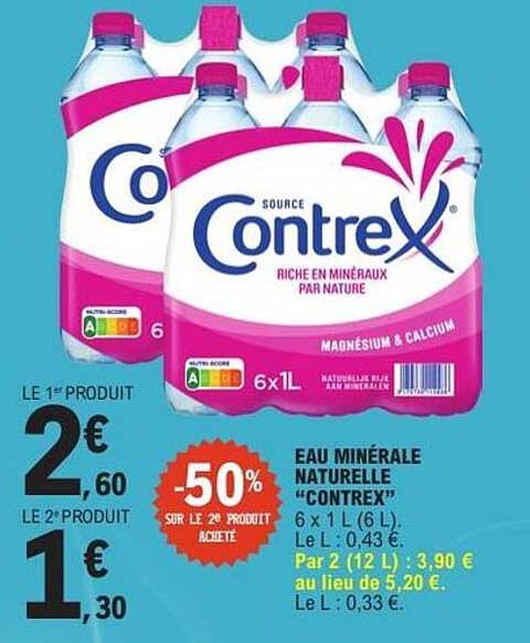 EAU MINÉRALE NATURELLE «CONTREX» 6 x 1 L (6 L)