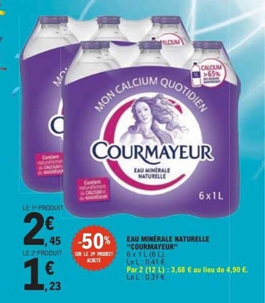 EAU MINÉRALE NATURELLE “COURMAYEUR” 6 x 1 L (6 L)