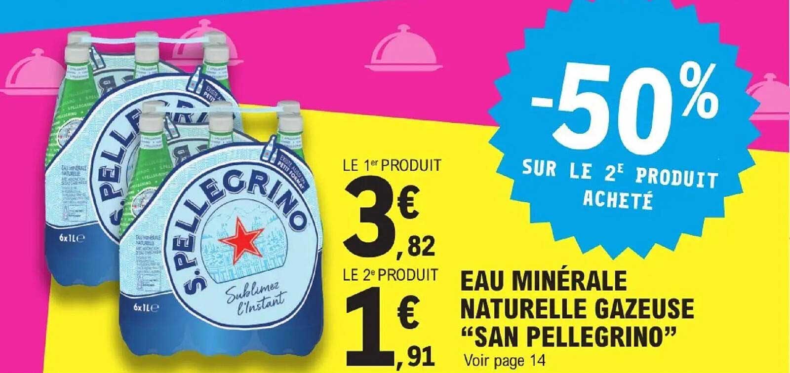 Eau minérale naturelle gazeuse “San Pellegrino”