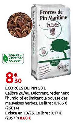 ÉCORCES DE PIN 50 L