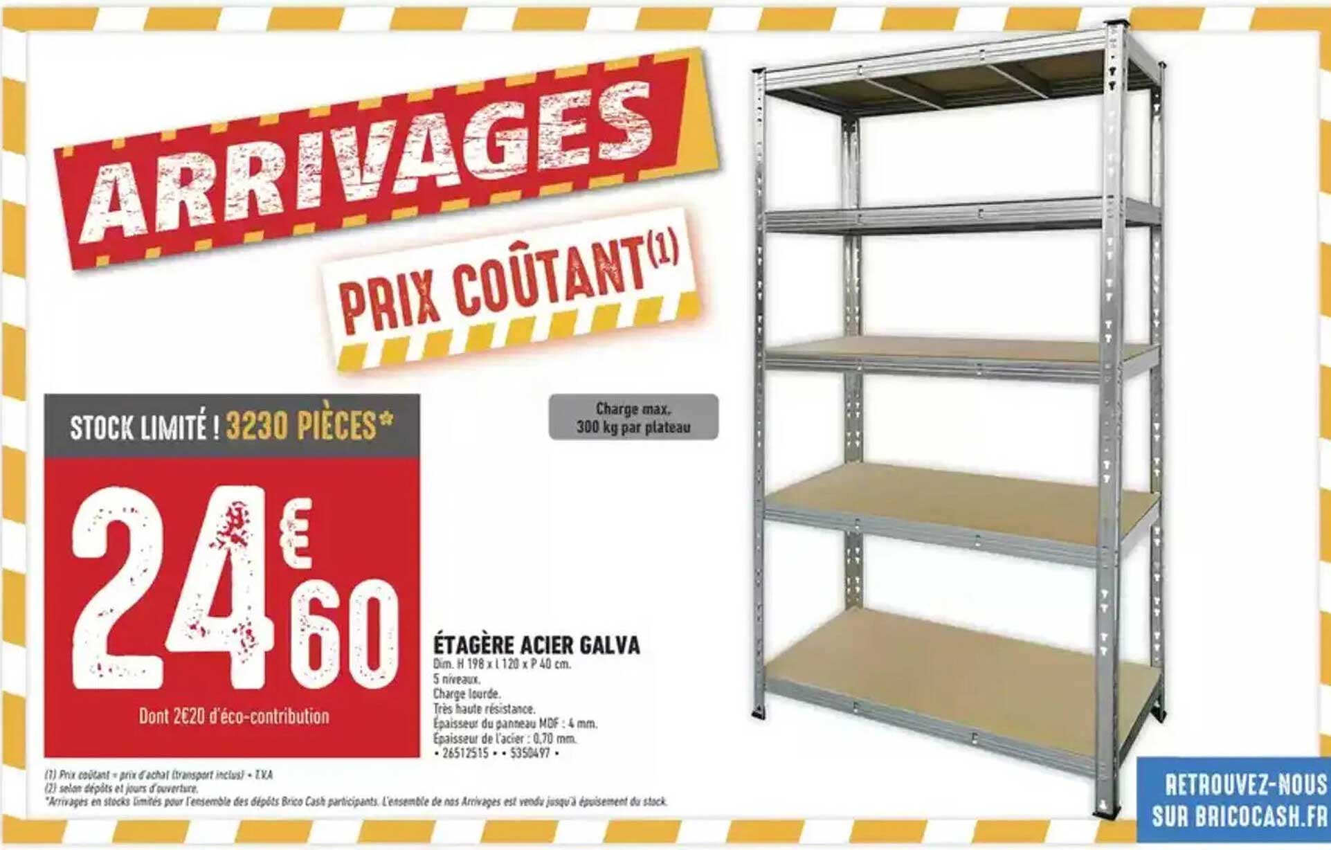 ÉTAGÈRE ACIER GALVA