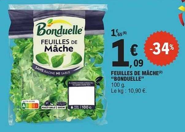 FEUILLES DE MÂCHE “BONDUELLE” 100 g