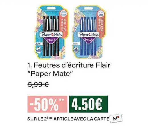 Feutres d’écriture Flair “Paper Mate”