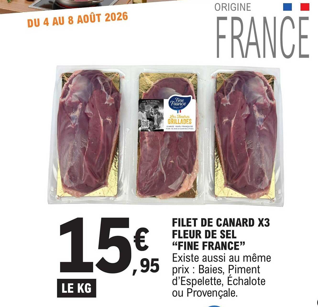 FILET DE CANARD X3 FLEUR DE SEL “FINE FRANCE”