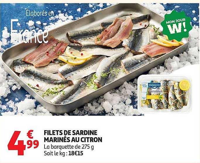 FILETS DE SARDINE MARINEES AU CITRON