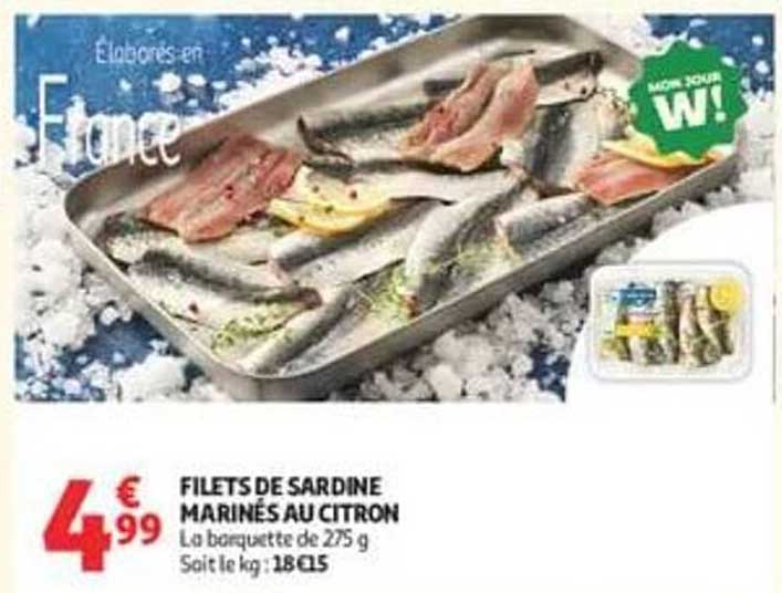 FILETS DE SARDINE MARINÉS AU CITRON