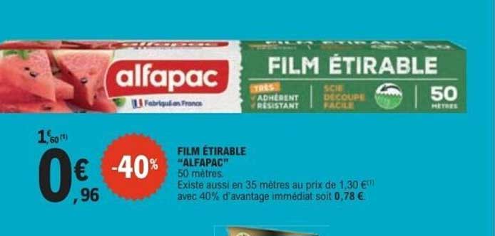 FILM ÉTIRABLE “ALFAPAC” 50 mètres
