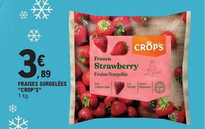 FRAISES SURGELÉES “CROP’S” 1 kg.