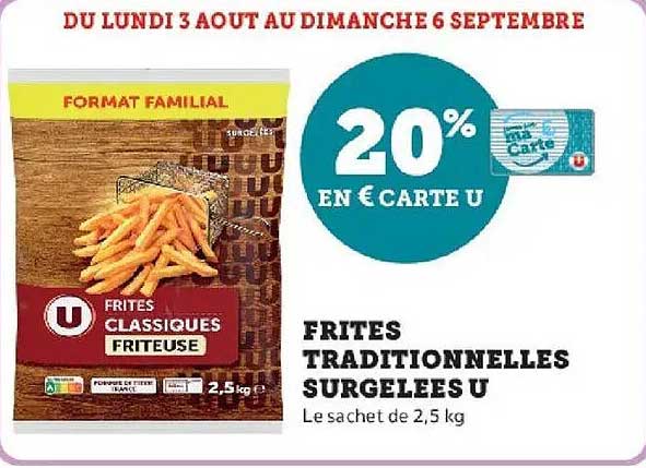 FRITES TRADITIONNELLES SURGELEES U